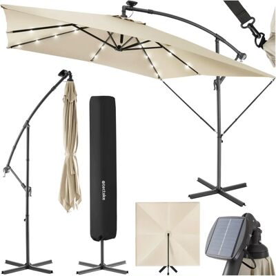 Slunečník Sunna od tectake s LED osvětlením na solární pohon - Zahrada, Nastavitelný, 2,5x2,5m Slunečník Sunna od tectake s LED osvětlením na solární pohon - Zahrada, Nastavitelný, 2,5x2,5m