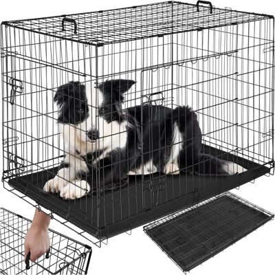Tectake Luna Cage pour chiens pliante - Sécurité & Stabilité - Publicité Tectake Luna Cage pour chiens pliante - Sécurité & Stabilité - Publicité