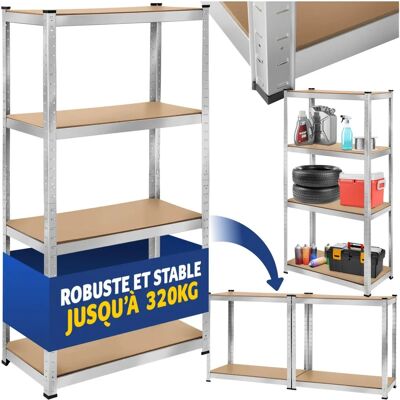 Tectake Heavy Duty Steel Shelf - 160x80x40cm - 320kg Tectake Heavy Duty Steel Shelf - 160x80x40cm - 320kg