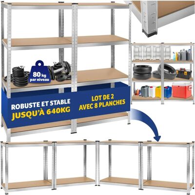 Tectake Těžká ocelová police - Nastavitelné MDF police - Uskladnění v garáži Tectake Těžká ocelová police - Nastavitelné MDF police - Uskladnění v garáži