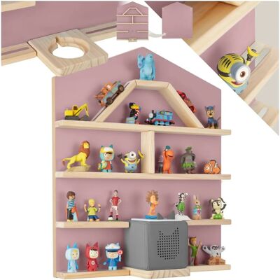 Étagère murale Mylittle Story de tectake - Pour 50 Tonies - Rose - Publicité Étagère murale Mylittle Story de tectake - Pour 50 Tonies - Rose - Publicité