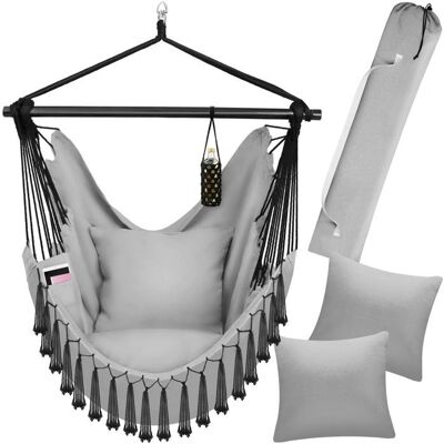 Tectake Malika Hängesessel - Boho-Stil, 150kg Belastbarkeit Tectake Malika Hängesessel - Boho-Stil, 150kg Belastbarkeit