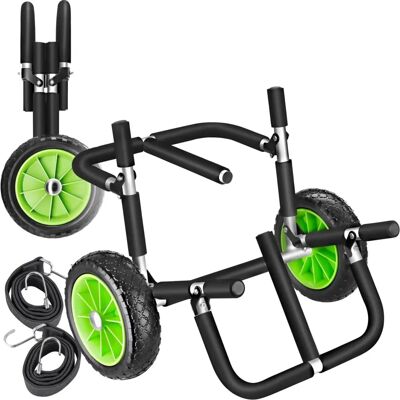tectake WaveWheel Surfbrett Transportwagen für 2 Boards - Schwarz/Grün tectake WaveWheel Surfbrett Transportwagen für 2 Boards - Schwarz/Grün