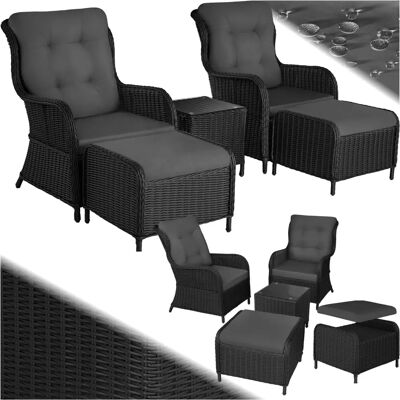 Tectake Benissa Gartenset - Wasserfeste Kissen, UV-Rattan, Aluminiumrahmen - Gartenmöbel Tectake Benissa Gartenset - Wasserfeste Kissen, UV-Rattan, Aluminiumrahmen - Gartenmöbel