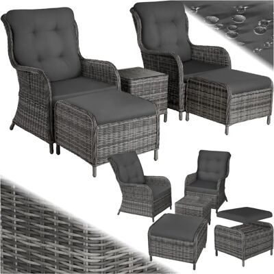 Tectake Benissa Korb Gartenmöbel-Set - Kissen & Tisch Tectake Benissa Korb Gartenmöbel-Set - Kissen & Tisch