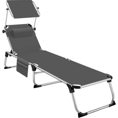 Tectake Aurelie Aluminum Adjustable Sun Lounger - Garden Beach Recliner Tectake Aurelie Aluminum Adjustable Sun Lounger - Garden Beach Recliner