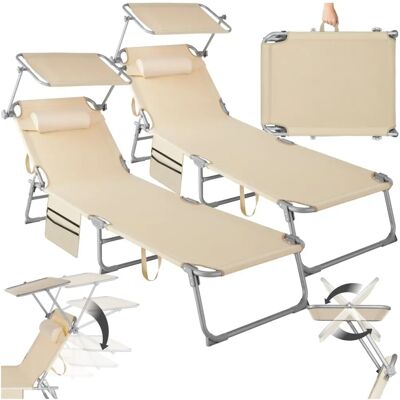tectake Set aus 2 Sonnenliegen Chloé - TT405125 tectake Set aus 2 Sonnenliegen Chloé - TT405125