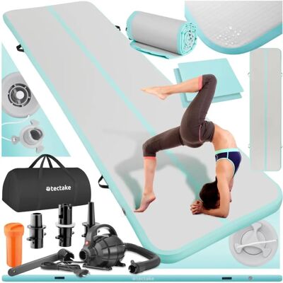 Tectake AirFlexy Tapis d'entraînement gonflable - Gris/Bleu - Équipement de Fitness - Publicité Tectake AirFlexy Tapis d'entraînement gonflable - Gris/Bleu - Équipement de Fitness - Publicité