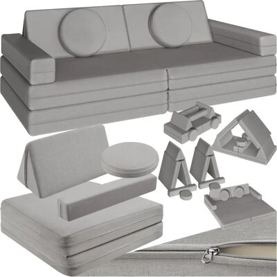 Tectake Lilly Spielsofa - 8 Teile, Grau Tectake Lilly Spielsofa - 8 Teile, Grau