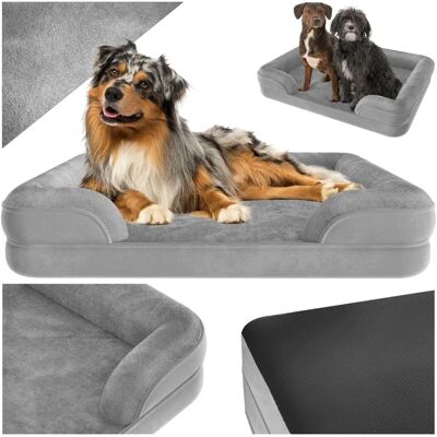 Lit orthopédique pour chien Kimba de tectake - Gris - 112x85cm - Publicité Lit orthopédique pour chien Kimba de tectake - Gris - 112x85cm - Publicité