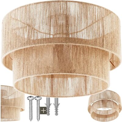 Tectake - Stropní svítidlo z jutové látky ve stylu boho, 40W Tectake - Stropní svítidlo z jutové látky ve stylu boho, 40W