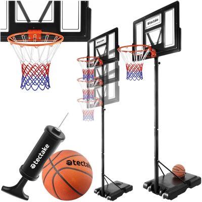 Tectake Verstellbarer Basketballkorb - Wetterfeste Outdoor-Basketballanlage - Schwarz Tectake Verstellbarer Basketballkorb - Wetterfeste Outdoor-Basketballanlage - Schwarz