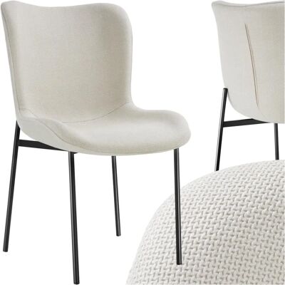 Tectake Tessa Ergonomic Dining Chair - Black/White - Chair Tectake Tessa Ergonomic Dining Chair - Black/White - Chair