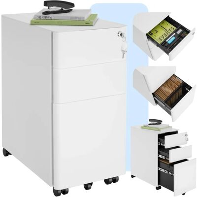 Tectake Parvus Armário de Arquivos com Rodas - Armazenamento de Escritório e Fechadura Tectake Parvus Armário de Arquivos com Rodas - Armazenamento de Escritório e Fechadura