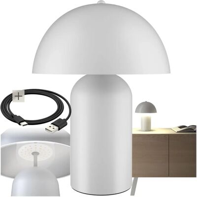 Retro stolní lampa Tectake Kade - stmívatelná, 40W, bílá Retro stolní lampa Tectake Kade - stmívatelná, 40W, bílá