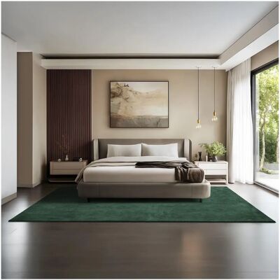 Tectake Grüner Soft Zone Kurzflorteppich - 200x290 cm Tectake Grüner Soft Zone Kurzflorteppich - 200x290 cm