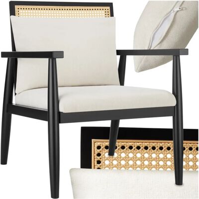 Fauteuil Accent TecTake - Blanc - Modèle 405312 - Publicité Fauteuil Accent TecTake - Blanc - Modèle 405312 - Publicité