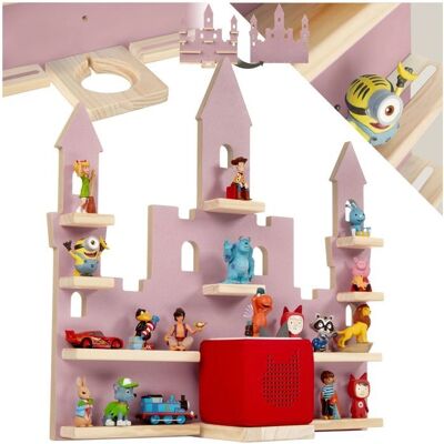 tectake Wandregal Pink Princess Castle für bis zu 22 Tonies - Kinderzimmer Dekoration tectake Wandregal Pink Princess Castle für bis zu 22 Tonies - Kinderzimmer Dekoration