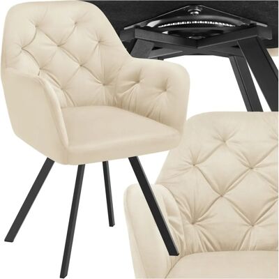 Tectake Lucia Velvet Swivel Chair - Stoel, Kantoor, Eetkamer Tectake Lucia Velvet Swivel Chair - Stoel, Kantoor, Eetkamer