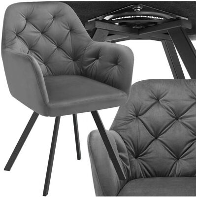 Lucia Velours Swivelstoel - Kantoor & Eetkamer - 180° Draaiing Lucia Velours Swivelstoel - Kantoor & Eetkamer - 180° Draaiing