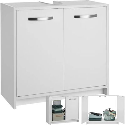 Skříňka pod umyvadlo Tectake - Model 405367, Bílá, Moderní Design Skříňka pod umyvadlo Tectake - Model 405367, Bílá, Moderní Design