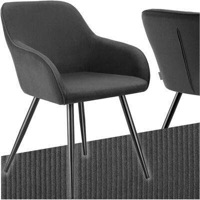 Tectake - Chaise de salle à manger moderne en velours côtelé - Publicité Tectake - Chaise de salle à manger moderne en velours côtelé - Publicité