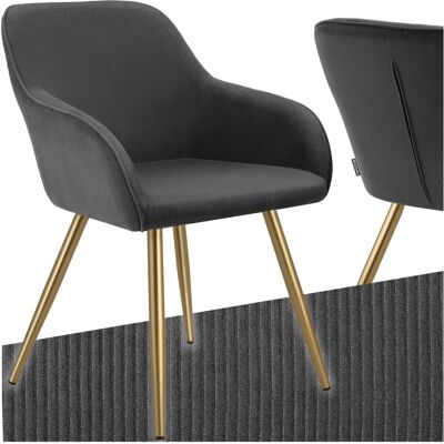 Chaise Marilyn Tectake - Anthracite/Jaune - Chaise - Publicité Chaise Marilyn Tectake - Anthracite/Jaune - Chaise - Publicité