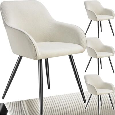 Tectake Chaise Marilyn - Siège en Tissu Ergonomique - Lot de 4 - Publicité Tectake Chaise Marilyn - Siège en Tissu Ergonomique - Lot de 4 - Publicité