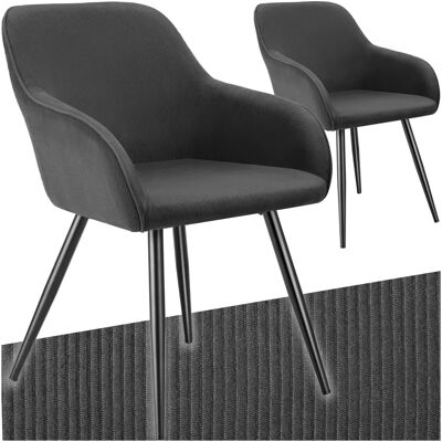 Chaise de salle à manger Marilyn Tectake - Assise rembourrée moderne - Lot de 2 - Publicité Chaise de salle à manger Marilyn Tectake - Assise rembourrée moderne - Lot de 2 - Publicité