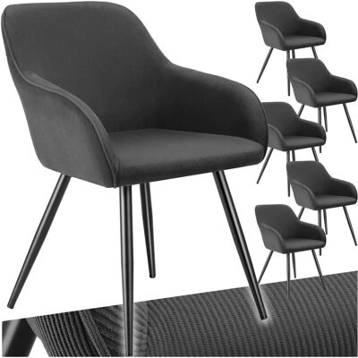 Chaise de salle à manger Marilyn - Lot de 6, noir/kaki - Publicité Chaise de salle à manger Marilyn - Lot de 6, noir/kaki - Publicité