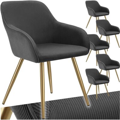 Chaise Marilyn de salle à manger - Velours, Ergonomique, Lot de 6 - Publicité Chaise Marilyn de salle à manger - Velours, Ergonomique, Lot de 6 - Publicité