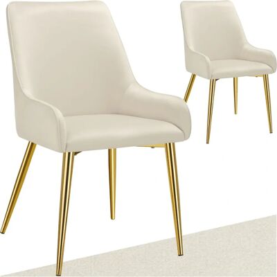 Tectake Fauteuil en velours beige - Siège - Publicité Tectake Fauteuil en velours beige - Siège - Publicité