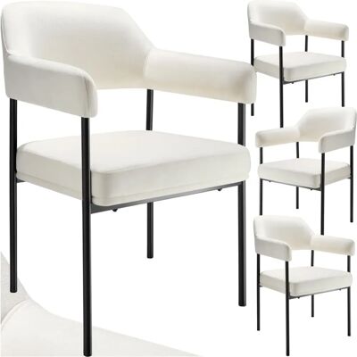 Fauteuil Tectake Doé - Tissu beige/noir - Élégant, Confortable, Facile à Assembler - Publicité Fauteuil Tectake Doé - Tissu beige/noir - Élégant, Confortable, Facile à Assembler - Publicité