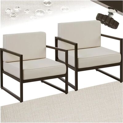 Tectake Garten-Loungesessel Comosa - XXL-Polsterung - 2er Set Tectake Garten-Loungesessel Comosa - XXL-Polsterung - 2er Set