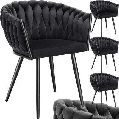 Tectake Astano Velvet Dining Chair - Modern, Knotted, 4-Pack Tectake Astano Velvet Dining Chair - Modern, Knotted, 4-Pack