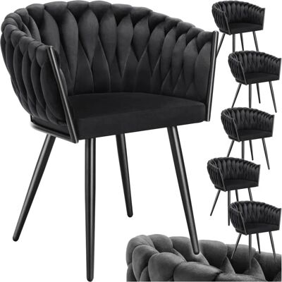 Tectake Astano Velvet Dining Chairs Set of 6 - Modern Comfort Tectake Astano Velvet Dining Chairs Set of 6 - Modern Comfort