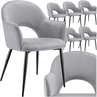 Silla de comedor Sachel de Tectake - Juego de 6 Silla de comedor Sachel de Tectake - Juego de 6