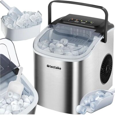 tectake Arctic Eiswürfelmaschine - 1,2 L, 2 Eisgrößen - Silber tectake Arctic Eiswürfelmaschine - 1,2 L, 2 Eisgrößen - Silber