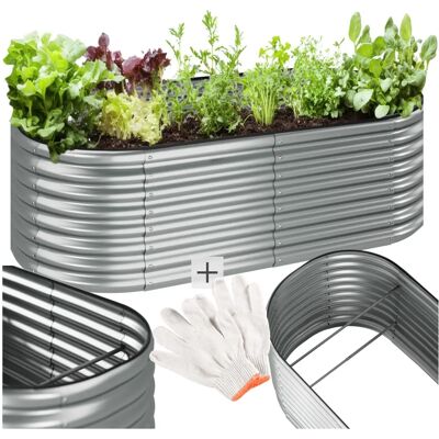 Tectake - Elevated Garden Bed 942L Galvanized - 200x100x60cm Tectake - Elevated Garden Bed 942L Galvanized - 200x100x60cm