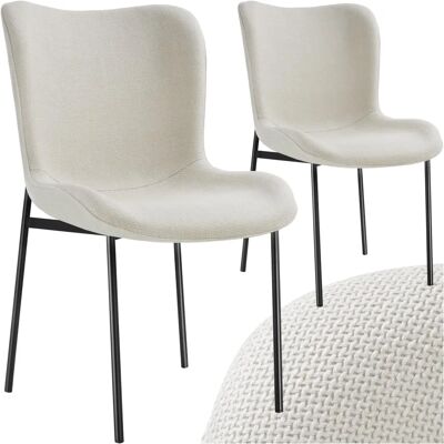 TECTAKE Tessa Upholstered Armchair - Set of 2 TECTAKE Tessa Upholstered Armchair - Set of 2