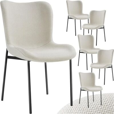 Tectake Tessa Upholstered Chair - High Back, Stable, Easy to Clean Tectake Tessa Upholstered Chair - High Back, Stable, Easy to Clean