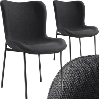 Tectake Tessa Upholstered Chair - Set of 2 Tectake Tessa Upholstered Chair - Set of 2