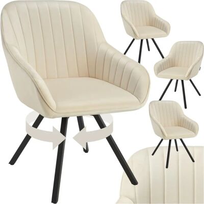 Tectake Office Chair - Velvet, Swivel, 4 pcs Tectake Office Chair - Velvet, Swivel, 4 pcs
