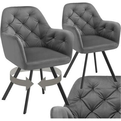 Chaise pivotante en velours Lucia Tectake - 3 caractéristiques - Bureau ou Salle à manger - Publicité Chaise pivotante en velours Lucia Tectake - 3 caractéristiques - Bureau ou Salle à manger - Publicité