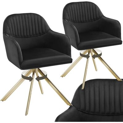Chaise de bureau Tectake - Velours, Rembourrage épais, Rotation 360° - Publicité Chaise de bureau Tectake - Velours, Rembourrage épais, Rotation 360° - Publicité