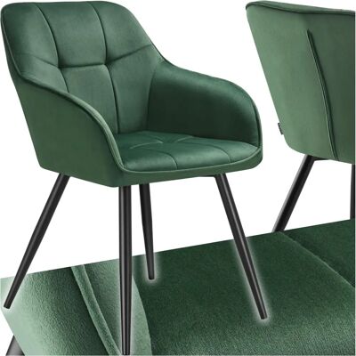 Tectake Marilyn Velvet Chair - Armrest, Soft Fabric - Chair, Dining, Lounge - Per Unit Tectake Marilyn Velvet Chair - Armrest, Soft Fabric - Chair, Dining, Lounge - Per Unit