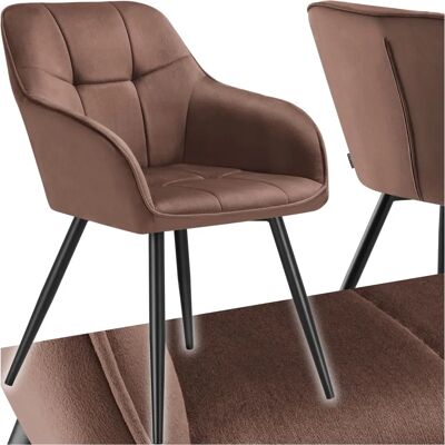 TECTAKE Marilyn Fluwelen Eetkamerstoel - Ergonomisch, Zacht, Stijlvol TECTAKE Marilyn Fluwelen Eetkamerstoel - Ergonomisch, Zacht, Stijlvol