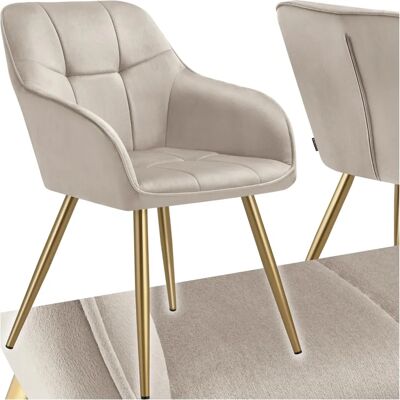 Chaise Marilyn en Velours Tectake - Élégante et Confortable - Publicité Chaise Marilyn en Velours Tectake - Élégante et Confortable - Publicité