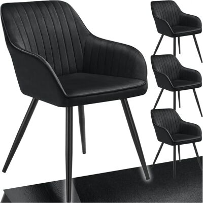 Silla Marilyn de Tectake - Terciopelo, Acolchada - Juego de 4 Silla Marilyn de Tectake - Terciopelo, Acolchada - Juego de 4