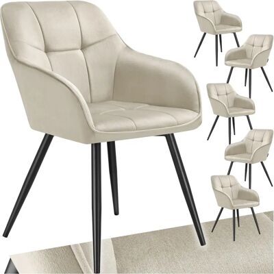 Tectake Marilyn Velvet Dining Chair - Ergonomic & Stylish Tectake Marilyn Velvet Dining Chair - Ergonomic & Stylish